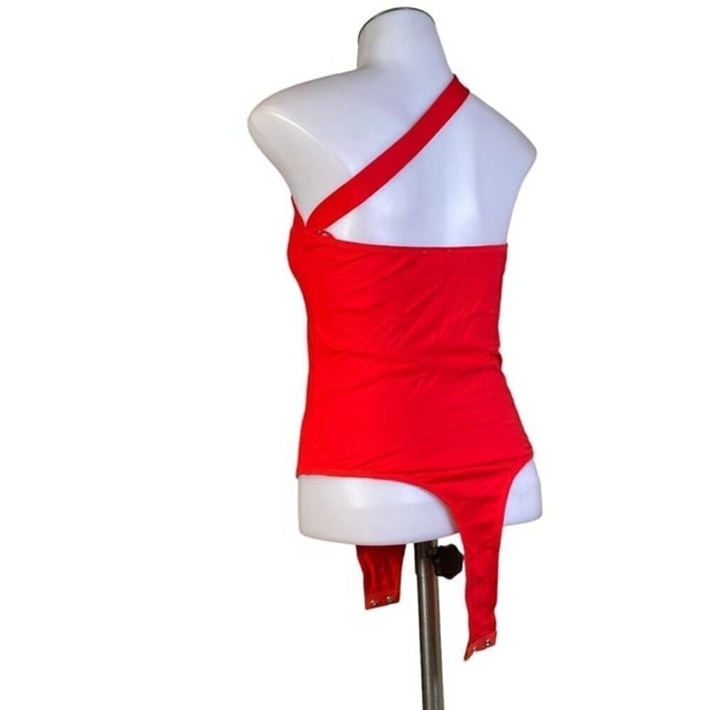 Superdown Rony Asymmetrical Bodysuit - Red - Picture 3 of 8